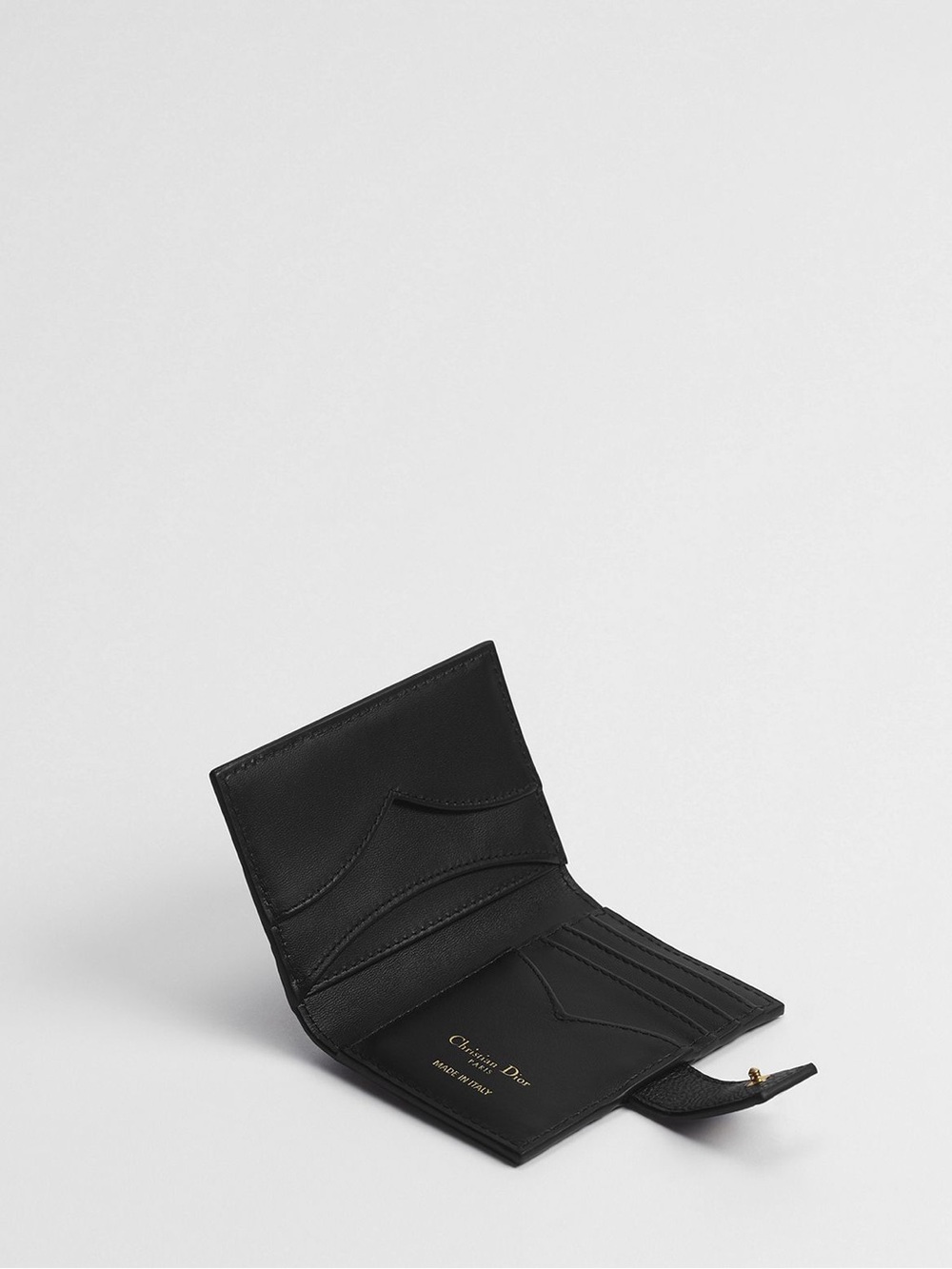 DIOR | ✨NEW✨ Dior Caro Dandelion Card Holder in Black Supple Cannage Calfskin - Picture 2 of 11